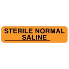 Anesthesia Label, Sterile Normal Saline, 1-1/4" x 5/16"
