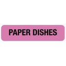 Paper Dishes, Nutrition Communication Labels, 1-1/4" x 5/16"