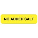 No Added Salt, Nutrition Communication Labels, 1-1/4" x 5/16"