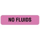 No Fluids, Nutrition Communication Labels, 1-1/4" x 5/16"