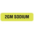 2 Gm Sodium, Nutrition Communication Labels, 1-1/4" x 5/16"