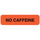 No Caffeine, Nutrition Communication Labels, 1-1/4" x 5/16"
