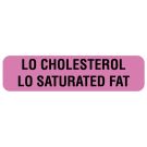 Lo Cholesterol Lo Saturated Fat, Nutrition Communication Labels, 1-1/4" x 5/16"