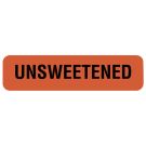 Unsweetened, Nutrition Communication Labels, 1-1/4" x 5/16"