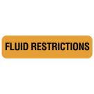 Fluid Restrictions, Nutrition Communication Labels, 1-1/4" x 5/16"