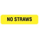 No Straws, Nutrition Communication Labels, 1-1/4" x 5/16"