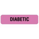 Diabetic, Patient Care And Condition Labels, 1-1/4" x 5/16"