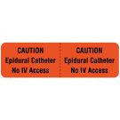 Epidural Catheter, IV Line Identification Label, 3" x 7/8"