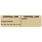 Central Line IV Label, 3 x 7/8