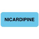 Medication ID Label, Nicardipine 2-1/4" x 7/8"