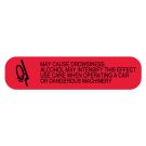 May Cause Drowsiness, Medication Instruction Label, 1-5/8" x 3/8"