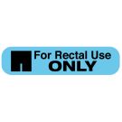 For Rectal Use Only, Medication Instruction Label, 1-5/8" x 3/8"