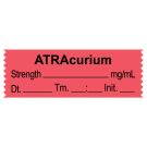 Anesthesia Tape, Atracurium mg/mL , Date Time Initial, 1-1/2" x 1/2"