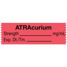 Anesthesia Tape, ATRAcurium mg/mL, 1-1/2" x 1/2"