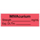 Anesthesia Tape, Mivacurium mg/mL, 1-1/2" x 1/2"