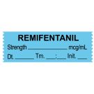 Anesthesia Tape, Remifentanil mcg/mL, Date Time Initial, 1-1/2" x 1/2"