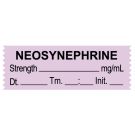 Anesthesia Tape, Neosynephrine mg/mL, Date Time Initial, 1-1/2" x 1/2"