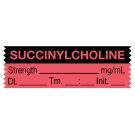 Anesthesia Tape, Succinylcholine mg/mL, Date Time Initial, 1-1/2" x 1/2"