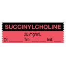 Anesthesia Tape, Succinylcholine  20 mg/mL, Date Time Initial, 1-1/2" x 1/2"