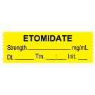 Anesthesia Tape, Etomidate mg/mL, DTI 1-1/2" x 1/2"