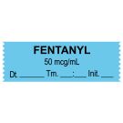 Anesthesia Tape, Fentanyl 50 mcg/mL, Date Time Initial, 1-1/2" x 1/2"