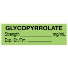 Anesthesia Tape, Glycopyrrolate mg/mL, 1-1/2" x 1/2"