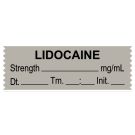 Anesthesia Tape, Lidocaine mg/mL, Date Time Initial, 1-1/2" x 1/2"