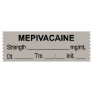 Anesthesia Tape, Mepivacaine mg/mL, Date Time Initial, 1-1/2" x 1/2"