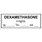 Anesthesia Tape, Dexamethasone 4 mg/mL, Date Time Initial, 1-1/2" x 1/2"