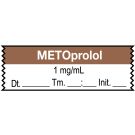 Anesthesia Tape, Metoprolol 1 mg/mL, Date Time Initial, 1-1/2" x 1/2"
