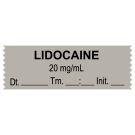 Anesthesia Tape, Lidocaine 20 mg/mL, Date Time Initial, 1-1/2" x 1/2"