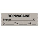 Anesthesia Tape, Ropivacaine %, Date Time Initial, 1-1/2" x 1/2"