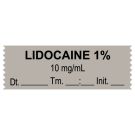Anesthesia Tape, Lidocaine 1%  10 mg/mL, Date Time Initial, 1-1/2" x 1/2"