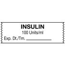 Anesthesia Tape, Insulin 100 Units/mL, 1-1/2" x 1/2"