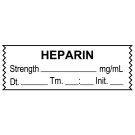 Anesthesia Tape, Heparin mg/mL, Date Time Initial, 1-1/2" x 1/2"