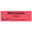 Anesthesia Tape, Vecuronium 1 mg/mL, 1-1/2" x 1/2"