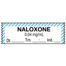 Anesthesia Tape, Naloxone 0.04 mg/mL, Date Time Initial, 1-1/2" x 1/2"