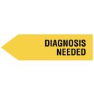 Diagnosis Needed, UniArrow SpaceSaver Flag, 2" x 9/16"