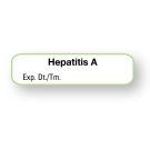Vaccine Label, Hepatitis A, 1-1/4" x 5/16"