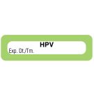HPV Exp.Dt./Tm., Vaccine Label, Drug, 1-1/4" x 5/16"