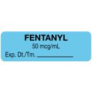 Anesthesia Label, Fentanyl 50 mcg/mL, 1-1/2" x 1/2"