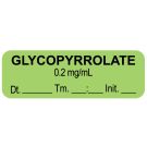 Anesthesia Label, Glycopyrrolate 0.2 mg/mL  Date Time Initial, 1-1/2" x 1/2"