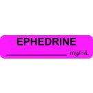 Anesthesia Label, Ephedrine mg/mL, 1-1/4" x 5/16"