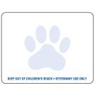 Paw Print Thermal Label for Dymo Labelwriter Printers, 2-1/8" x 2-3/4"