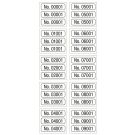 No. 00001-10000, Consecutive Number Label Set, 1" x 1/4"
