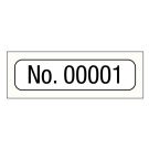 No. 00001-01000, Consecutive Number Label, 1" x 1/4"