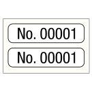 No. 00001-01000, Consecutive Number Label, 1" x 1/4"