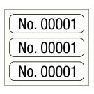 No. 00001-01000, Consecutive Number Label, 1" x 1/4"