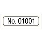 No. 01001-02000, Consecutive Number Label, 1" x 1/4"