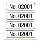 No. 02001-03000, Consecutive Number Label, 1" x 1/4"